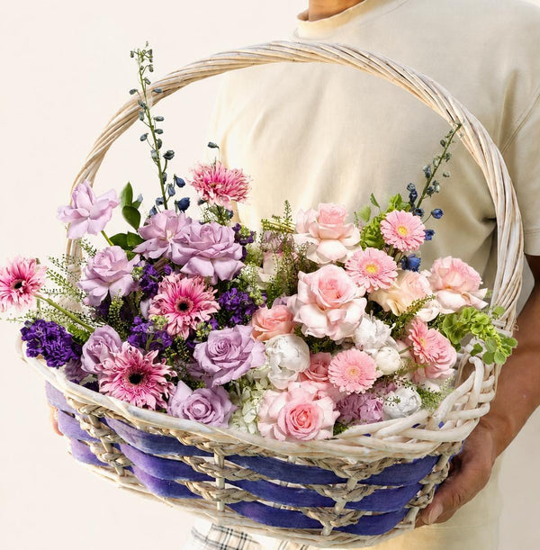 Lavender Blush Garden Basket