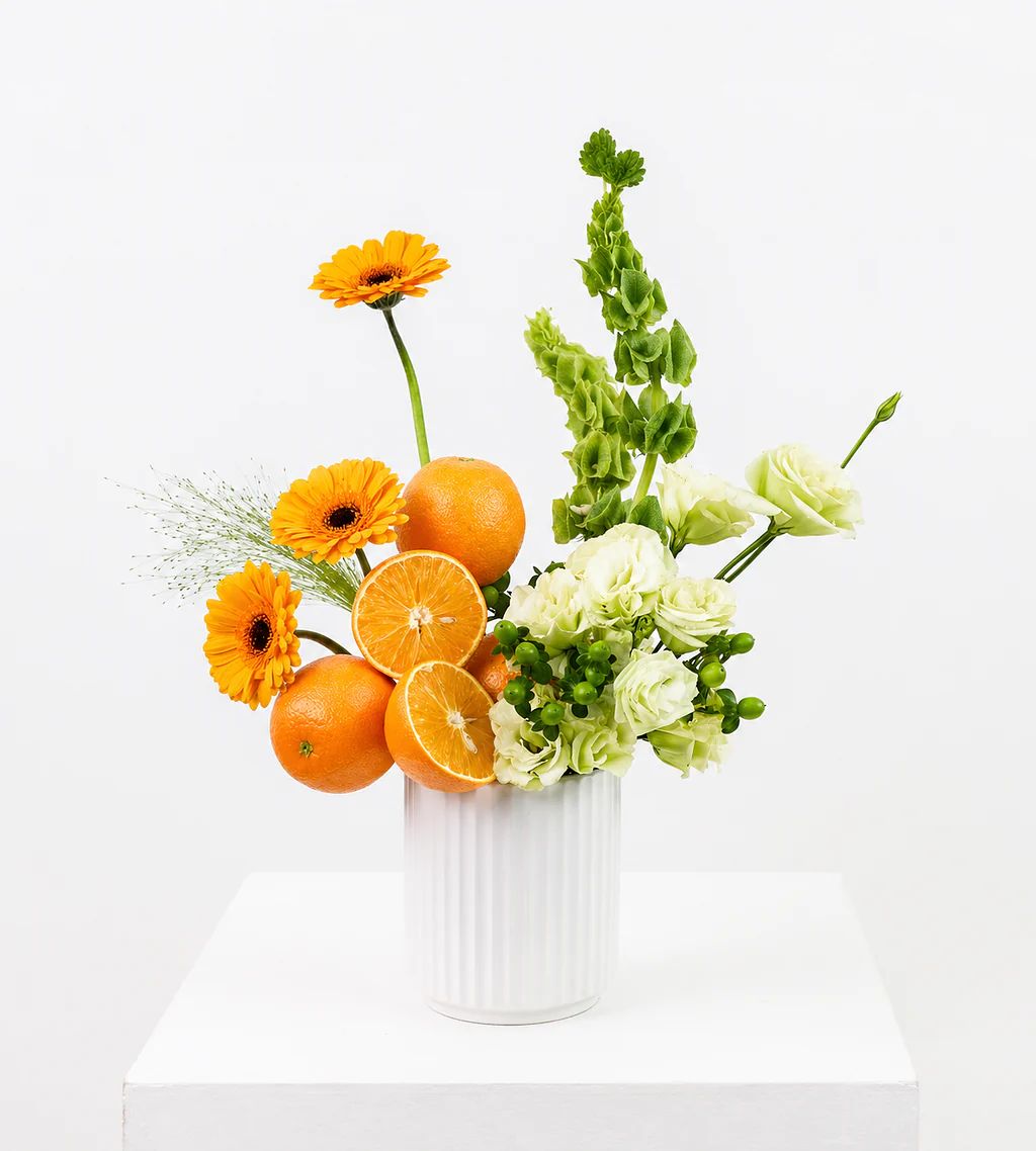 Citrus and Florals Vase