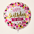 Polka Dot Happy Birthday Foil Balloon