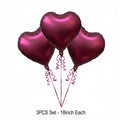 Burgundy Heart Foil Balloons