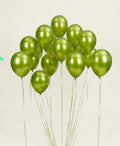 15 Natural Latex Lime Green Balloons
