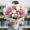 Peony and Hydrangeas Blush Cascades