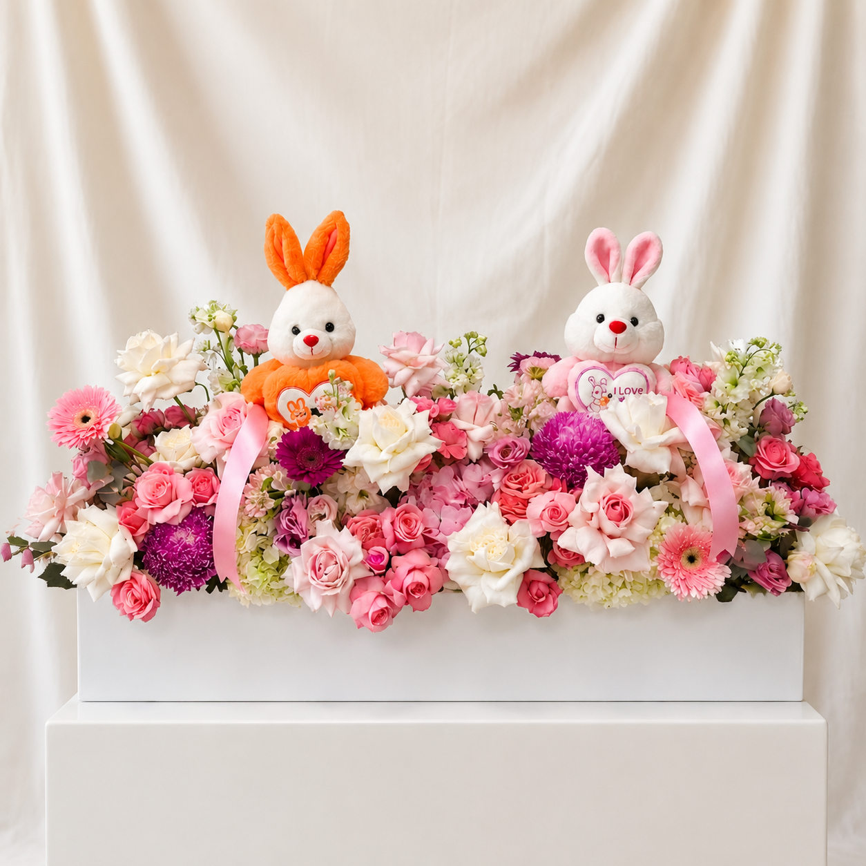 A Cuddle Plush Flower Gift Long Box