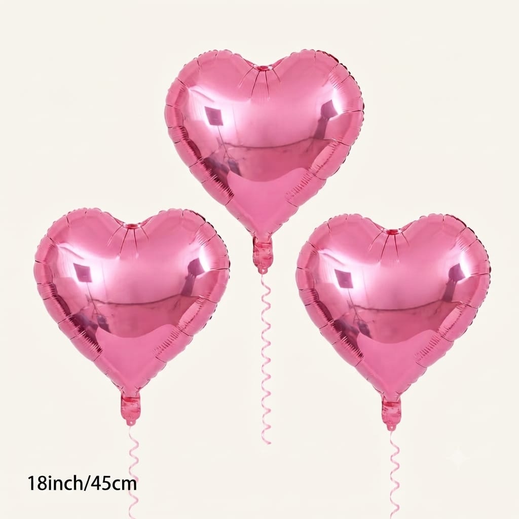 Pink Foil Heart Balloons
