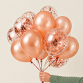 10 Shimmmering Rose Gold & Cascade  Balloons