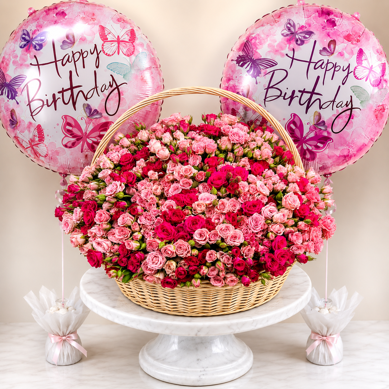 Spray Rose Series Basket
