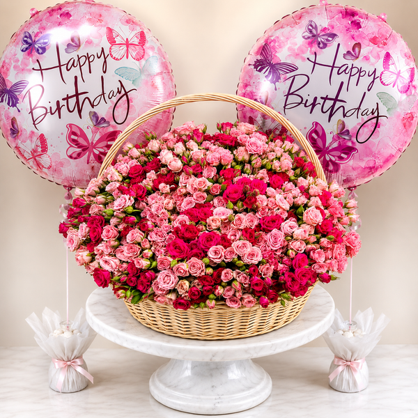 Spray Rose Series Basket