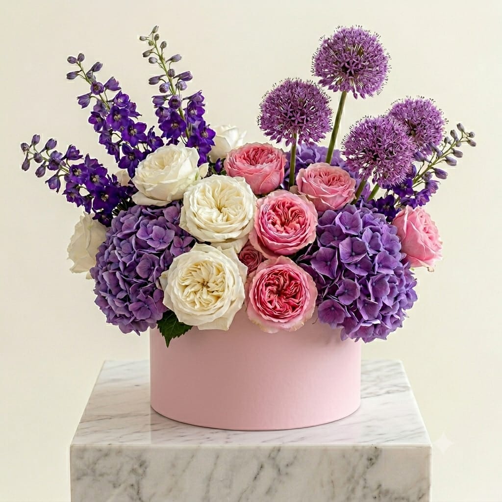 The Purple Reign Boxed Arrangement