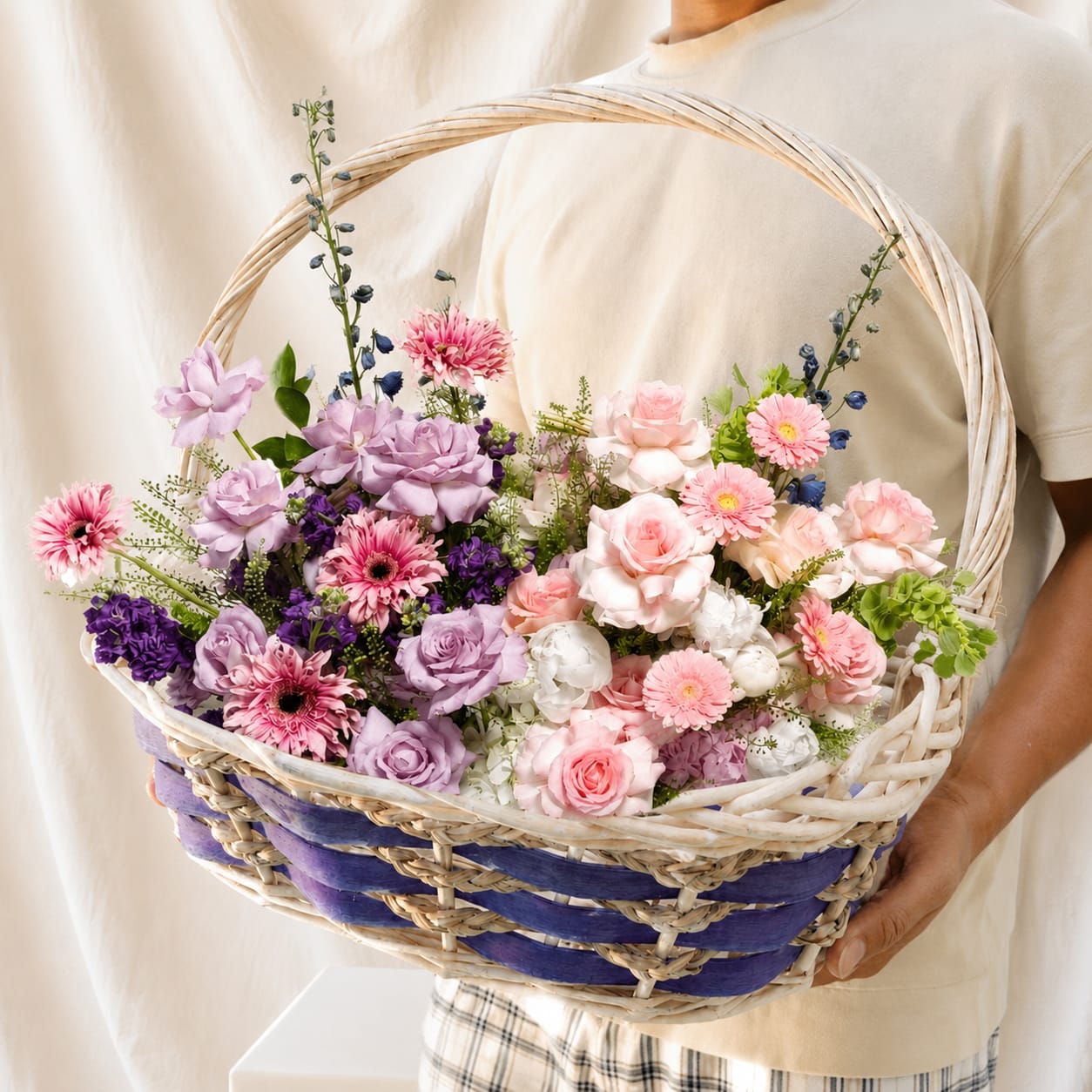 Lavender Blush Garden Basket