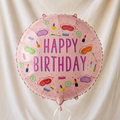 Happy Birthday Pink Cosmetic Balloon