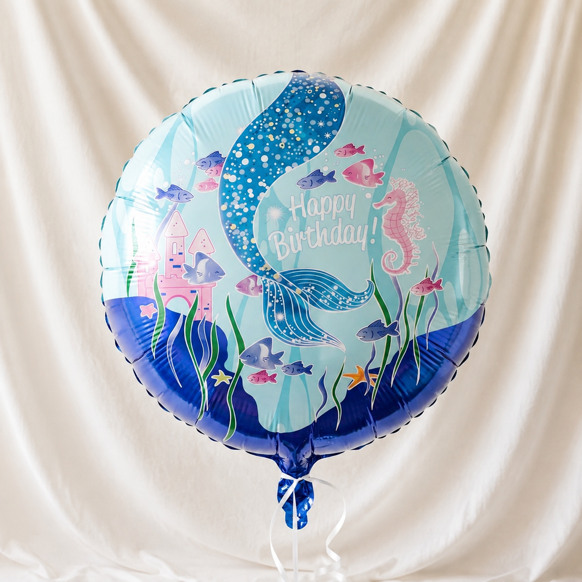 Mermaid Foil Happy Birthday Balloon