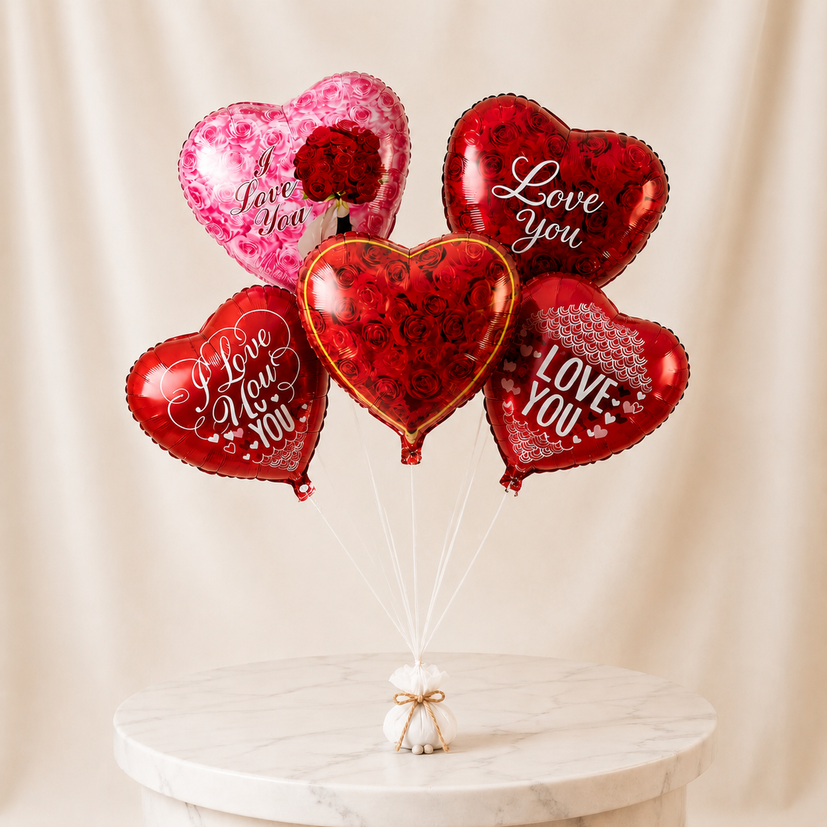 Love You Heart Foil Balloons