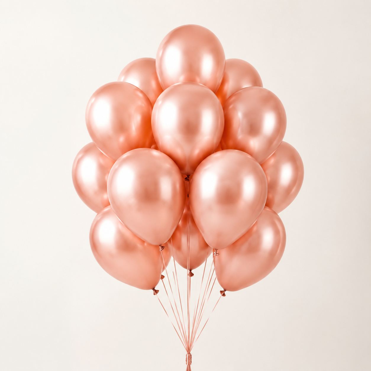 10 Stunning Rose Gold Natural Latex Balloons