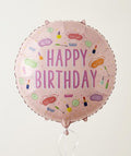 Happy Birthday Pink Cosmetic Balloon